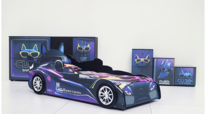 C101P Cugo Race Car Bed-Purple Collection